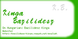 kinga bazilidesz business card